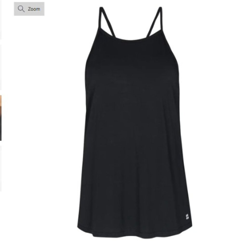 Sweaty Betty Black Salutation Tie Back Yoga Tank NWT SZ S